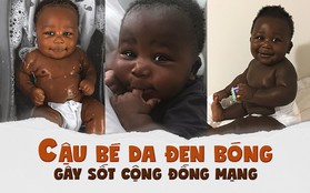 Cậu bé bụ bẫm với nước da đen bóng gây sốt vì "nụ cười tỏa nắng"