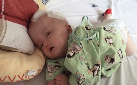 Thiếu kinh phí phẫu thuật cho con trai bị não úng thủy đang điều trị tại Singapore, người mẹ ôm con quỳ gối cầu cứu sự giúp đỡ