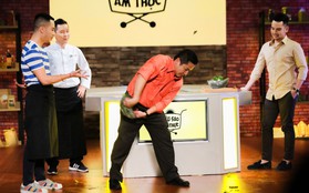 "Chết cười" với màn vẩy rau rơi hết ra ngoài của người chơi, MC gameshow ẩm thực