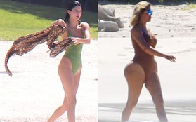 Vòng 3 trái ngược của Kendall Jenner và chị gái: Người vừa vặn tự nhiên, kẻ bơm to đến mức khác thường