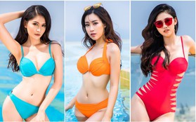 Diện áo tắm gợi cảm, Top 3 Hoa hậu Việt Nam 2016 cùng thả dáng khoe hình thể nóng bỏng