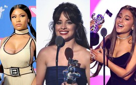 Kết quả VMAs 2018: Ariana Grande và Nicki Minaj trượt hết giải thưởng lớn, Camila Cabello thắng đậm