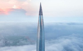 Ảnh: Chóng mặt với tòa tháp cao nhất châu Âu sắp hoàn thành tại Nga