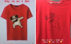 Đặt mua online áo in hình chó dễ thương, thanh niên nhận được chiếc áo có con cún tàng hình