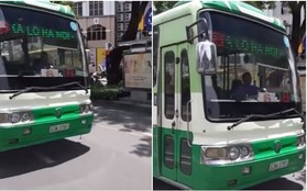 Xe buýt chạy ngược chiều trên phố Sài Gòn, người đi đường hoảng hốt