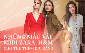 Duyên dáng như Hà Hồ diện váy liền dạo phố đón nắng thu, Zara và H&M cũng gợi ý 10 mẫu váy midi siêu nữ tính dành riêng cho bạn