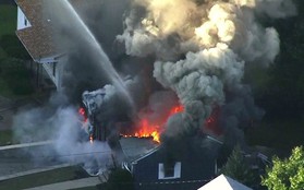 Hiện trường vụ 70 ngôi nhà cháy ngùn ngụt ở Mỹ nghi do nổ đường ống dẫn ga