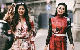 Mẹ chồng và em chồng Hà Tăng hẳn là những người chạy show "gắt" nhất Milan Fashion Week mùa này