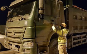 Hà Nội: Thi gan với CSGT 5 tiếng, tài xế xe tải bị phạt 16 triệu đồng