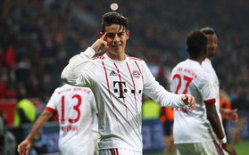 James Rodriguez ghi bàn và kiến tạo trong chiến thắng của Bayern