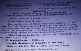 Quảng Nam: Xôn xao việc khen thưởng 15.025 đồng