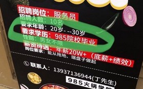 Quán lẩu gây tranh cãi vì chỉ tuyển nhân viên phục vụ bàn có bằng đại học danh giá