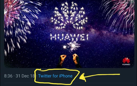 "Lỡ tay" đăng tweet chúc mừng năm mới bằng iPhone, nhân viên Huawei mất toi thưởng Tết