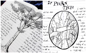 Xuất hiện cuốn vở soạn văn đầy công phu và siêu đẹp mắt khiến ai ghét môn này mấy cũng muốn học