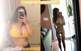 Đổi sang chế độ ăn Keto, cô gái người Mỹ giảm được 38kg với thân hình khiến ai cũng ao ước