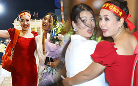Xuống đường ăn mừng Việt Nam chiến thắng cùng mẹ, con gái NSƯT Chiều Xuân chiếm trọn spotlight vì nhan sắc!