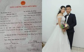 Xôn xao hình ảnh tờ giấy chứng nhận kết hôn của cô dâu 41 và chú rể 20 tuổi ở Hưng Yên