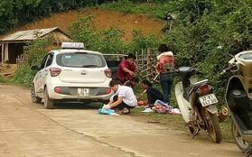 Giây phút ấm áp: Sản phụ được giúp đỡ kịp thời khi chuyển dạ sinh con bên vệ đường