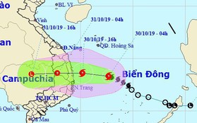 Bão số 5 tăng cấp, đổ bộ vào đất liền các tỉnh từ Quảng Ngãi - Khánh Hòa chiều tối và đêm nay