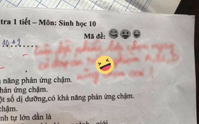 Đang buồn vì nghe cô giáo bảo mình điểm kém, nhưng lúc nhận bài kiểm tra nam sinh chỉ biết cười không nhặt được mồm