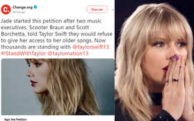 Hơn 100.000 người hâm mộ kí vào đơn yêu cầu để Taylor Swift được trình diễn các bản hit của mình, quyết không để vụ việc bị chôn vùi!