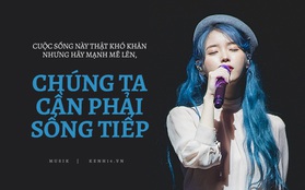 IU trong đêm concert vào ngày Goo Hara qua đời: "Cuộc sống này thật khó khăn nhưng hãy mạnh mẽ lên, chúng ta cần phải sống tiếp"