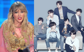 2 màn "all-kill" xuất sắc: Taylor Swift thắng 6 giải, BTS là nghệ sĩ Châu Á đầu tiên và duy nhất thắng 3 giải tại AMAs 2019