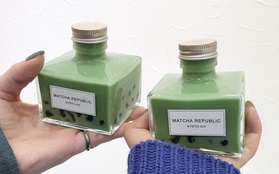 Xuất hiện trà sữa matcha phiên bản chai nước hoa cực "chanh xả" khiến hội sành uống đứng ngồi không yên