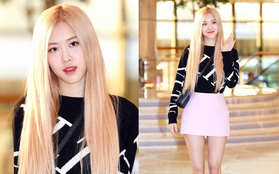 Rosé (BLACKPINK) xinh như búp bê sống tại sân bay, nhưng dân tình chỉ dán mắt vào vòng eo nhỏ khó tin của cô nàng