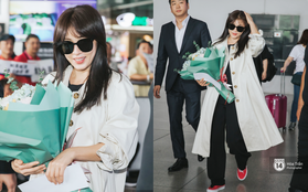 Độc quyền: "Hoàng hậu Ki" Ha Ji Won đẹp mỹ miều tại sân bay Tân Sơn Nhất, lộ góc nghiêng mãn nhãn