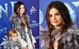 Thảm đỏ "Frozen 2": Selena Gomez gây bão vì đẹp xuất thần, hôn em gái cùng mẹ khác cha thắm thiết