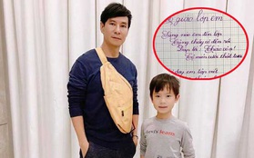 Không chỉ học 4 ngoại ngữ, con trai 8 tuổi của Lý Hải - Minh Hà còn viết chữ đẹp như mẫu in