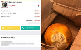 Đặt mua bình nước, thanh niên ngơ ngác khi nhận về quả quýt bóc dở: Giận tím người cũng không hết bức xúc, chơi kì shop ơi!