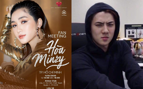 Fan Kpop nổi giận đùng đùng khi ekip Hoà Minzy "mượn" hình ảnh concert EXO làm poster fanmeeting, designer lên tiếng phân trần