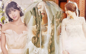 Nhan sắc dàn mỹ nhân Kpop khi diện váy cưới cô dâu: Nữ thần Irene - Yoona mê hoặc, 2 girlgroup sexy lột xác ngoạn mục