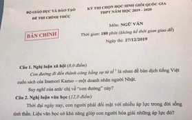 Đề thi môn Ngữ văn Kỳ thi HSG Quốc gia 2019: Văn học có giúp con người giải tỏa những áp lực trong cuộc sống?