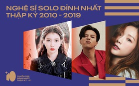 G-Dragon và IU vượt PSY, dẫn đầu danh sách nghệ sĩ solo Kpop thành công nhất thập kỷ này!