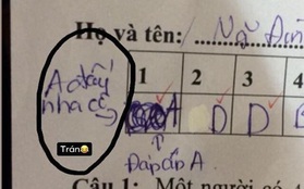 Sửa đi sửa lại đáp án vẫn phải ghi 2 câu chú thích trong bài kiểm tra, nam sinh bị mắng vốn: Biểu hiện của sự lươn lẹo