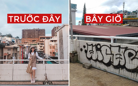 Dân mạng nhức mắt vì góc check-in nổi tiếng ở chợ Đà Lạt bị phá hoại, chằng chịt hình graffiti trên tường