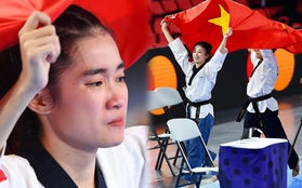 Các hotgirl Taekwondo bật khóc, vui mừng khôn xiết sau khi giành huy chương vàng cho đoàn thể thao Việt Nam tại SEA Games