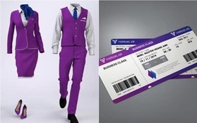 Dân mạng lan truyền bộ nhận diện thương hiệu "tím lịm tìm sim", nghi là màu chủ đạo của Hãng hàng không Vinpearl Air