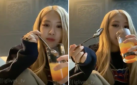 Có idol nào như Rosé (BLACKPINK): Đang livestream mà thành show… uống nước, biểu cảm thì dễ thương muốn xỉu!