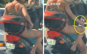 Người phụ nữ  gây sốc khi thản nhiên vừa ngồi xe máy vừa cạo lông chân ngay trên đường cao tốc