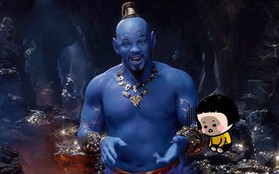 Biết trước sẽ xấu, nhưng tạo hình Thần Đèn của Will Smith trong "Aladdin" vẫn gây sốc vì không khác gì xì trum