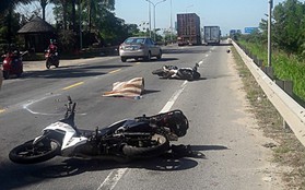 Nữ du khách nước ngoài tử vong khi 2 xe máy của đoàn phượt va chạm với xe container ở Quảng Nam