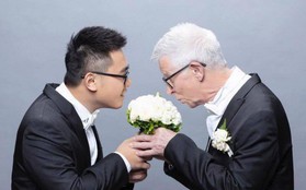 Chàng trai Đài Loan hạnh phúc kết hôn với cụ ông người Anh hơn mình 51 tuổi