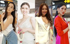 Cùng đổ bộ sân bay Thái, bất ngờ với nhan sắc đời thực của dàn thí sinh Hoa hậu Chuyển giới Quốc tế 2019