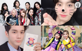 SNSD, BTS và dàn sao Hàn đồng loạt chúc Tết: Người bận bịu vẫn chụp ảnh tặng fan, người diện hanbok đón Xuân