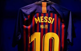 Đội bóng của Messi bị cấm mặc áo in chữ Trung Quốc sau lưng