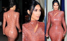 Kim Kardashian xuất hiện vô cùng xinh đẹp, nhưng lớp váy căng ra vì siêu vòng 3 của cô mới gây chú ý nhất